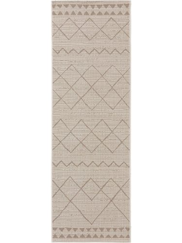 Kül- és beltéri futószőnyeg Metro Cream/Beige 80x240 cm
