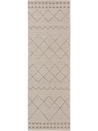 Kül- és beltéri futószőnyeg Metro Cream/Beige 80x240 cm