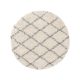 Shaggy rug Soho Cream ø 120 cm round
