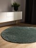 Washable Shaggy Rug Soho Light Green ø 80 cm round