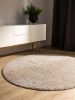 Washable Shaggy Rug Soho Beige ø 160 cm round