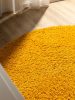 Washable Shaggy Rug Soho Yellow ø 120 cm round