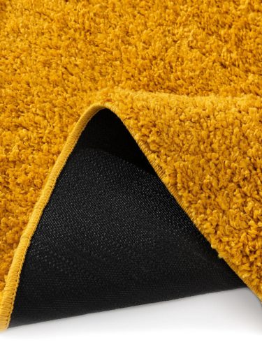 Washable Shaggy Rug Soho Yellow ø 160 cm round