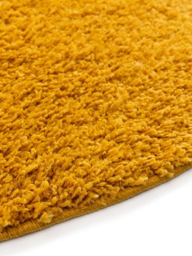 Washable Shaggy Rug Soho Yellow ø 80 cm round