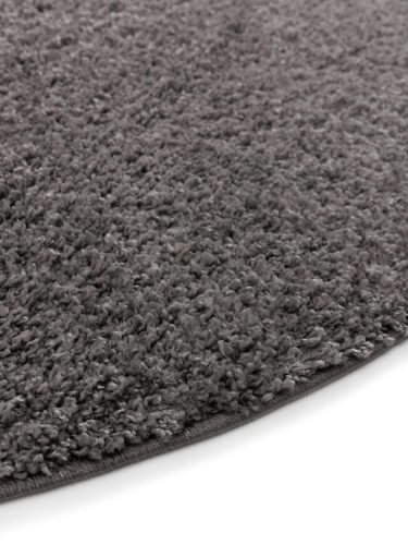 Washable Shaggy Rug Soho Grey ø 160 cm round