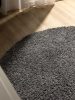 Washable Shaggy Rug Soho Grey ø 80 cm round