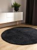 Washable Shaggy Rug Soho Black ø 200 cm round