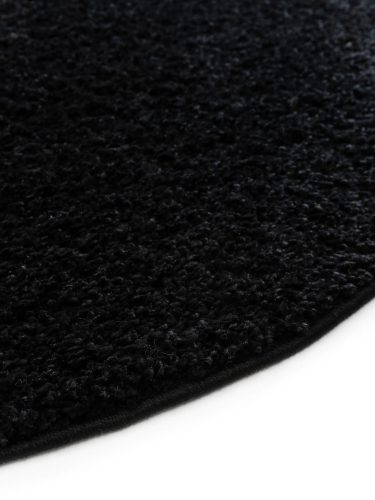 Washable Shaggy Rug Soho Black ø 80 cm round