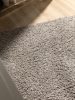 Washable Shaggy Rug Soho Light Grey 160x160 cm