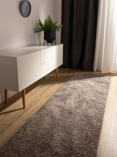 Washable Shaggy Rug Soho Taupe 80x300 cm