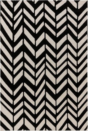 Kül- és beltéri szőnyeg Jerry Black/White 160x230 cm