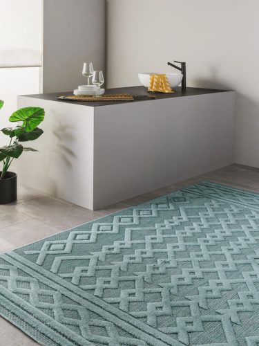 In- & Outdoor Rug Bonte Turquoise 200x290 cm