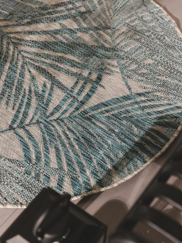 In- & Outdoor Round Rug Cleo Blue ø 120 cm round