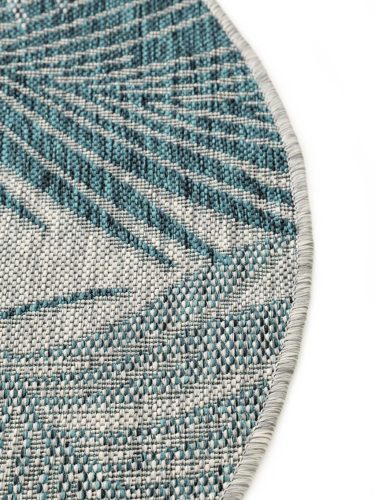In- & Outdoor Round Rug Cleo Blue ø 120 cm round