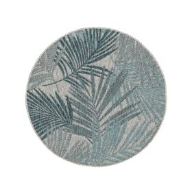 In- & Outdoor Round Rug Cleo Blue ø 150 cm round