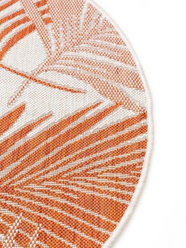 In- & Outdoor Round Rug Cleo Orange ø 150 cm round