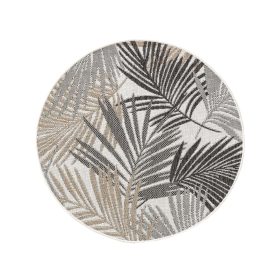 In- & Outdoor Round Rug Cleo Black ø 150 cm round