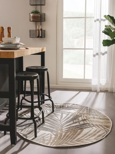In- & Outdoor Round Rug Cleo Black ø 150 cm round