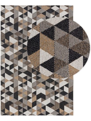 Mosható pamut szőnyeg Cooper Beige/Black 15x15 cm minta