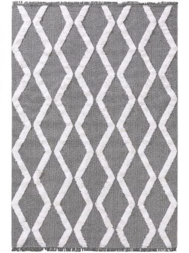 Mosható pamut szőnyeg Oslo Grey/White 190x280 cm