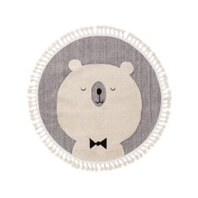Kids rug Momo Grey ø 120 cm round