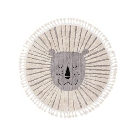 Kids rug Momo Grey ø 120 cm round