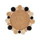Juta szőnyeg Jutta Light Brown/Black o 120 cm