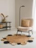 Jute Rug Jutta Light Brown/Black ø 120 cm round