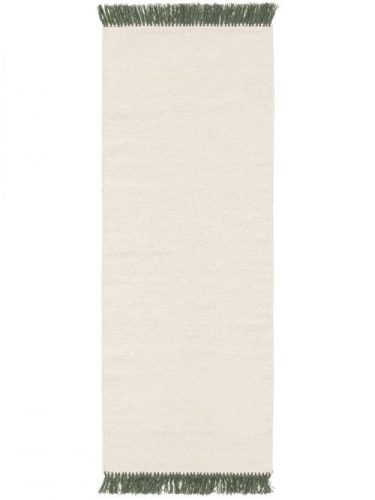 Gyapjú futószőnyeg Gitta Ivory/Green 70x200 cm