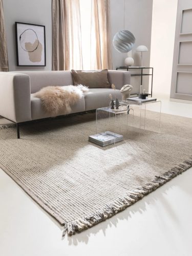 Wool Rug Mary Ivory Grey 80x120 cm