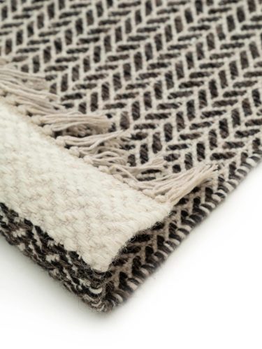 Wool Rug Kim Black/White 120x170 cm