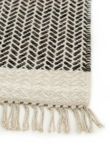 Wool Rug Kim Black/White 160x230 cm