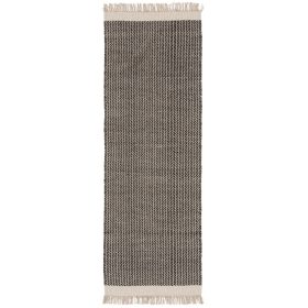 Wool Runner Kim Black/White 70x200 cm