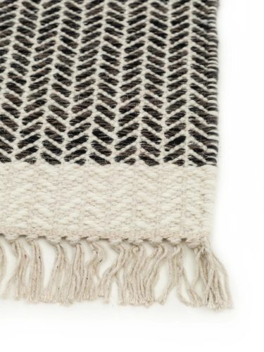 Wool Runner Kim Black/White 80x250 cm
