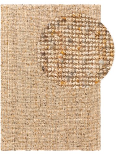 Jutaszőnyeg Sam natural/yellow 15x15 cm Mintadarab