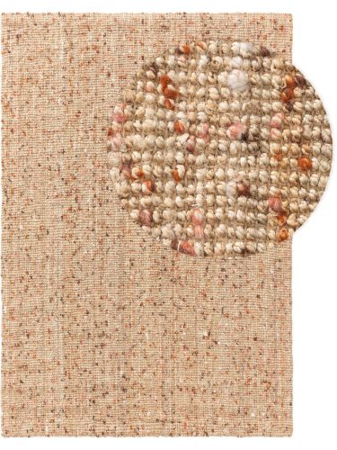 Jutaszőnyeg Sam natural/red 15x15 cm Mintadarab