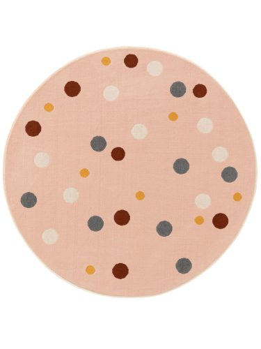 Gyerekszőnyeg Juno Multicolour/Pink o 120 cm kerek