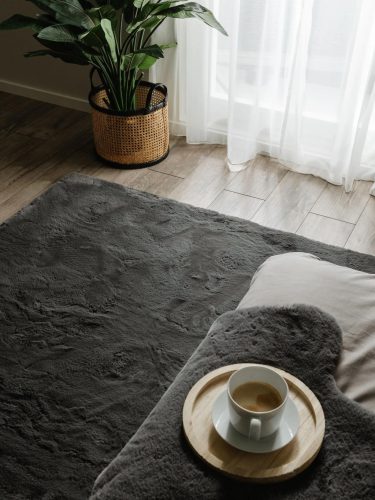 Fur Rug Dave Charcoal 200x300 cm