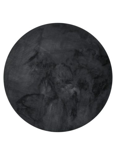 Szőnyeg Szőrme Dave Charcoal o 120 cm kör alakú