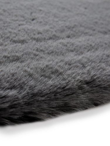 Fur Rug Dave Charcoal ø 120 cm round