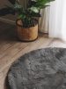 Fur Rug Dave Charcoal ø 80 cm round