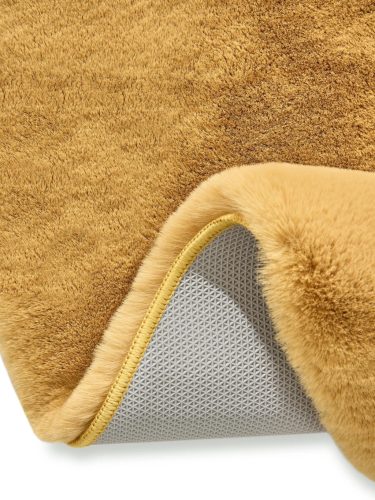 Fur Rug Dave Yellow ø 80 cm round