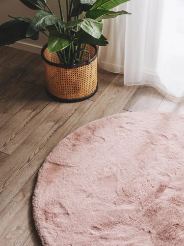 Fur Rug Dave Rose ø 120 cm round