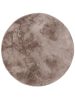 Fur Rug Dave Taupe ø 120 cm round