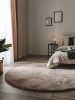 Fur Rug Dave Taupe ø 120 cm round