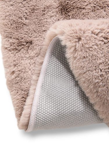 Fur Rug Dave Taupe ø 120 cm round