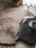Fur Rug Dave Taupe ø 80 cm round