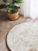 Fur Rug Dave Cream ø 80 cm round