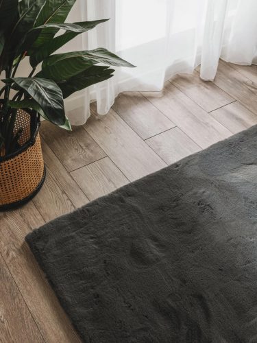 Fur Rug Dave Charcoal 80x240 cm