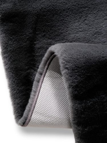 Fur Rug Dave Charcoal 80x240 cm